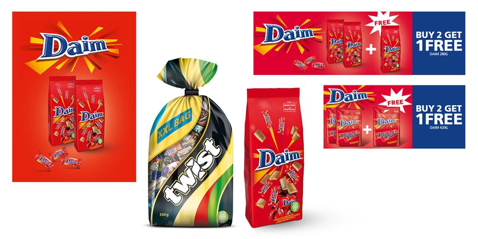 Daim Packshots und Promo Poster