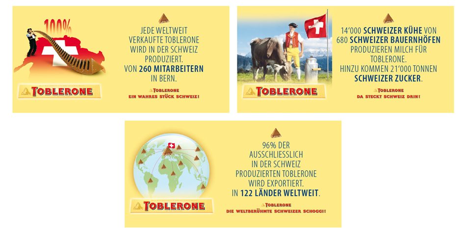 Toblerone Schweiz Image-Inserat Berner Zeitung